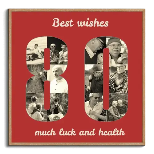 Create a Stunning 80th Birthday Photo Collage with Your Memories