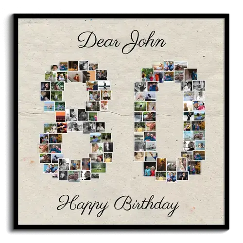 Create a Stunning 80th Birthday Photo Collage with Your Memories