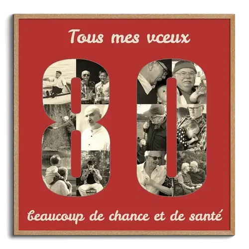 Créez une Collage Photo «80» unique pour anniversaire ou amitié Créez une Collage Photo «80» unique pour anniversaire ou amitié