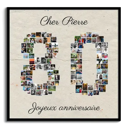 Créez une Collage Photo «80» unique pour anniversaire ou amitié Créez une Collage Photo «80» unique pour anniversaire ou amitié