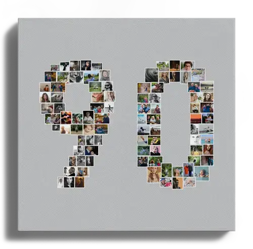Create a Stunning '90' Photo Collage for Milestones & Birthdays
