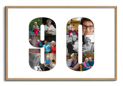 Create a Stunning '90' Photo Collage for Milestones & Birthdays