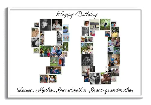 Create a Stunning '90' Photo Collage for Milestones & Birthdays