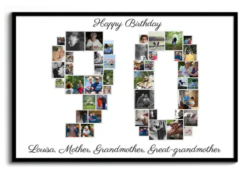 Create a Stunning '90' Photo Collage for Milestones & Birthdays