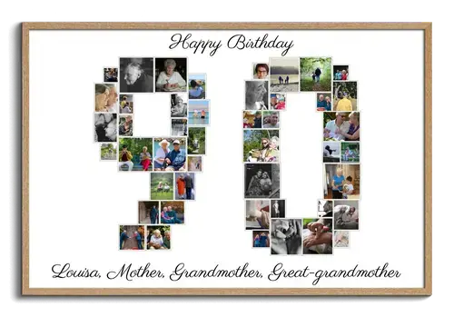 Create a Stunning '90' Photo Collage for Milestones & Birthdays