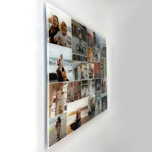 Fotocollage auf Acrylglas: Wand